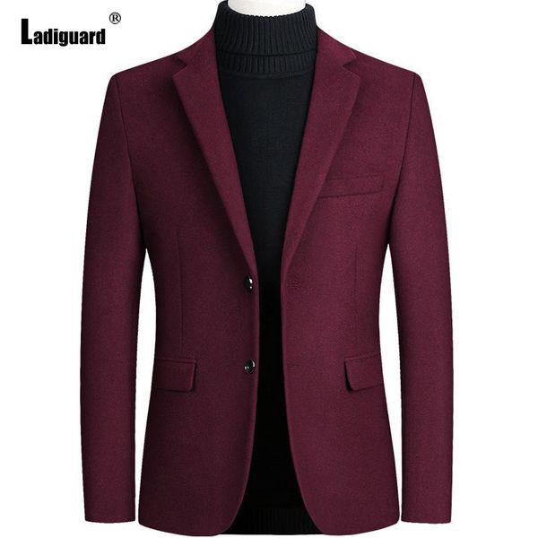 

men's suits blazers ladiguard 2023 single breasted wool blend suit cashmere outerwear plus size men wedding party blazer 230323, White;black