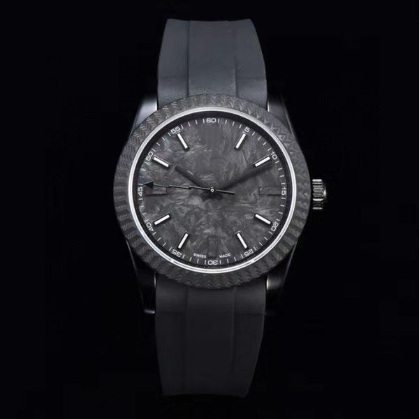 

men's watch all carbon fiber the most stylish watch in history featuring original exclusive eta2836 movement watch expensive watch, Slivery;brown