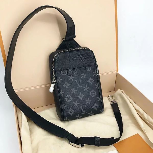

fashionslingbag outdoor m30741 womens mens designe black flower embossed 7a luxury genuine leather zipper cross body clutch shoulder bags me