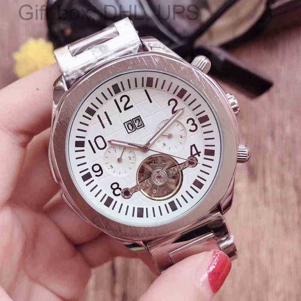 

steel functional super baida fully replicating mechanical complex band features watch men's modern fashion large quantity and excellent, Slivery;brown