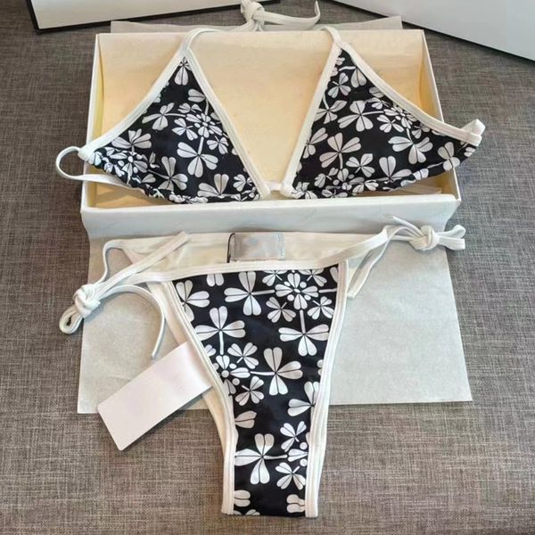 

women triangle bikini designer two piece swimsuit bathing suits, White;black