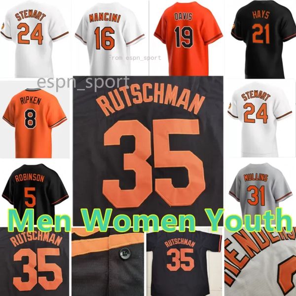 

s-3xl custom adley rutschman jersey ryan mountcastle cedric mullins anthony santander gunnar henderson cal ripken jorge lopez austin hays me, Blue;black