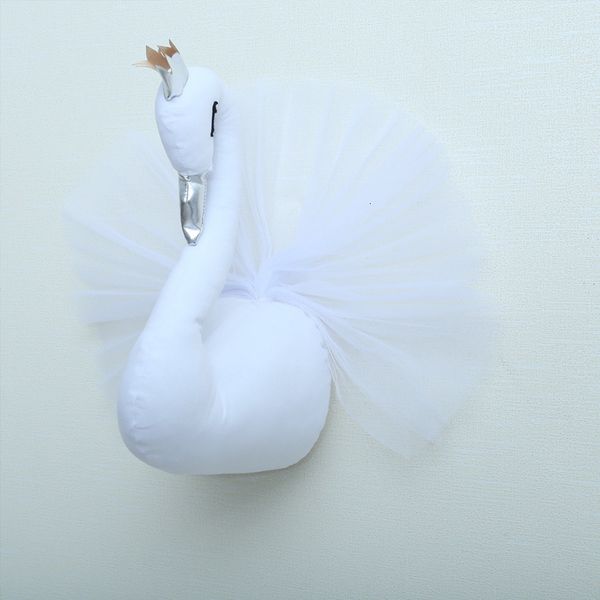 

wall decor ins plush toys swan stuffed animals stuffed dolls wall hanging decor for baby nursery decoration 3d animal head wall hanging 2303