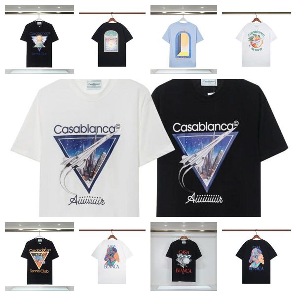 

fashion t shirt men women designers t-shirts tees apparel man fashion chest letter shirt luxury clothing street shorts sleeve clothes casab, White;black