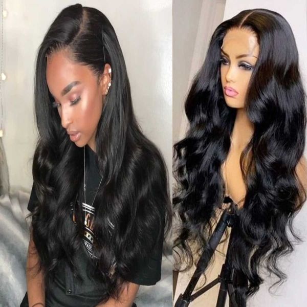 

4 * 4 body wave wigs human hair 230323, Black