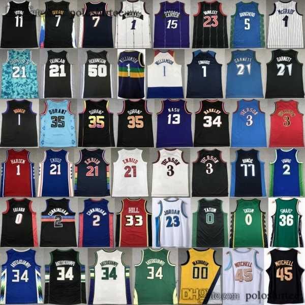 

basketball ja morant jersey lillard tatum devin booker kevin durant luka doncic antetokounmpo donovan mitchell harden city jerseys, Black;red
