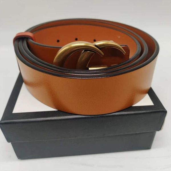 

high fashion women men designer belts unadjustable casual pinhole buckle business mens design cowhide imitation belt 3.8cm with box, Black;brown