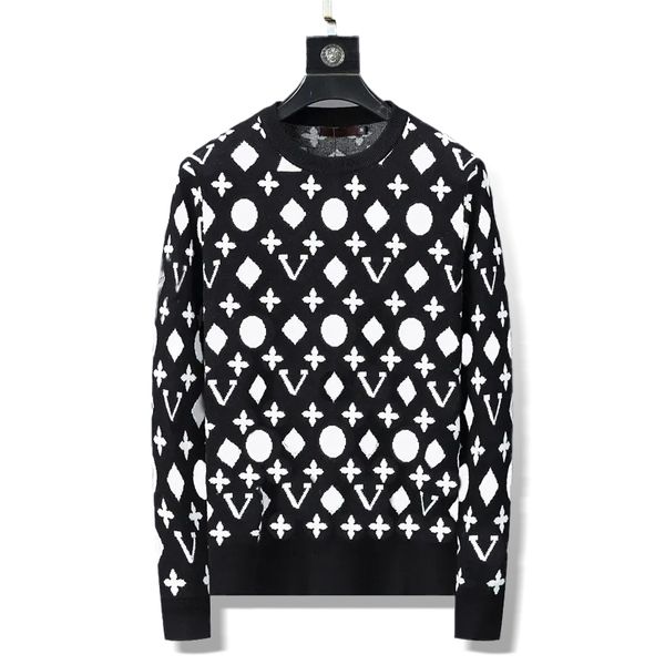 

winter fashion classic designer sweaters mens for men women knitwear casual all-match round neck sweatshirt letter famous sweater jumper -3, White;black