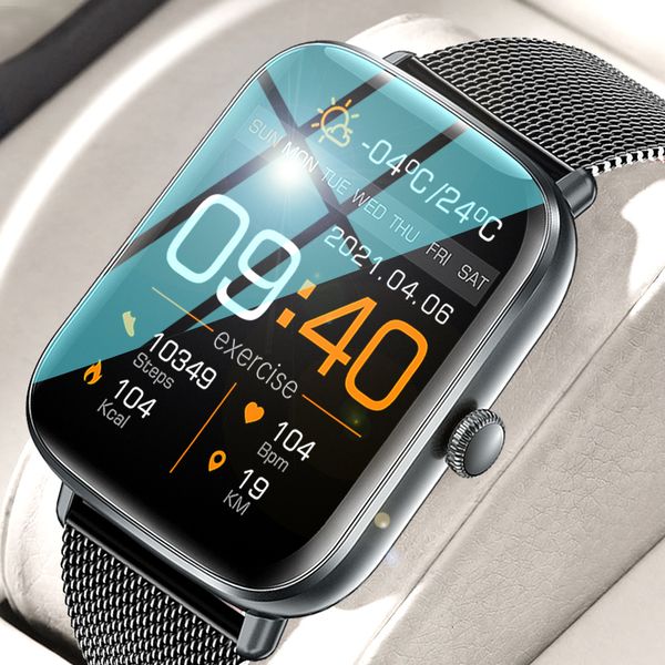 

wristwatches bluetooth heart rate monitor smart watch men full touch dial call fitness tracker ip67 waterproof smartwatch men women 230323, Slivery;brown