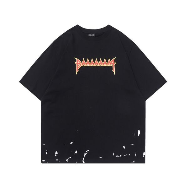 

duyou oversize t shirt with vintage jersey wash letters 100% cotton t-shirt men casuals basic t-shirts women quality classical dy9095, White;black