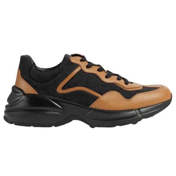 

g2023 new designer color-blocked thick sole heightened couple casual shoe, Black