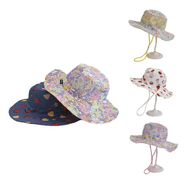 

caps hats summer toddler boys girls bucket hat wide brim fisherman sun hat adjustable drawstring beach cap cartoon caps 10 months-6 years p2, Yellow
