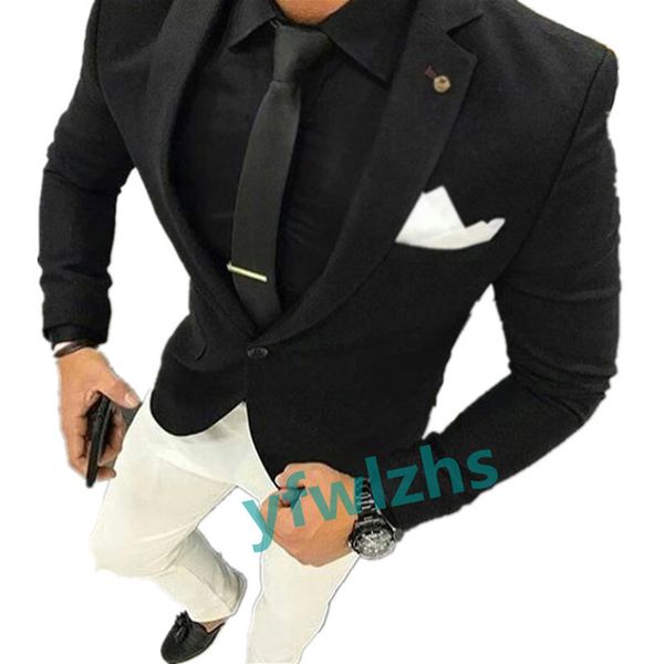 

handsome one button groom tuxedos notch lapel groomsmen man suit mens wedding/prom/dinner suits bridegroom jacket pants tie b2711, Black;gray