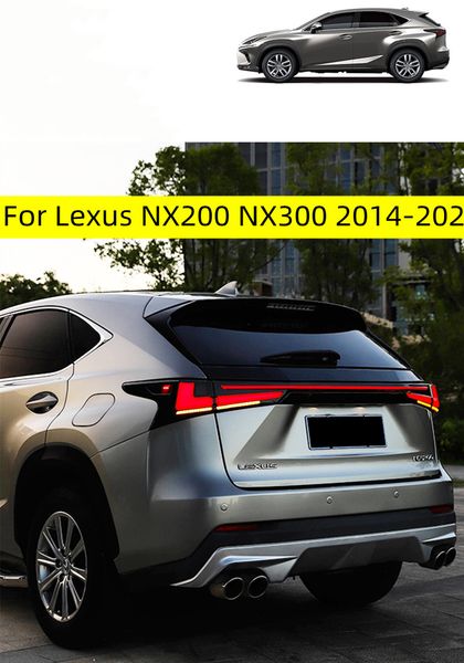 

car led rear lights for lexus nx200t 20 14-2021 nx300h nx200 nx300 dynamic turn signal rear fog brake taillights
