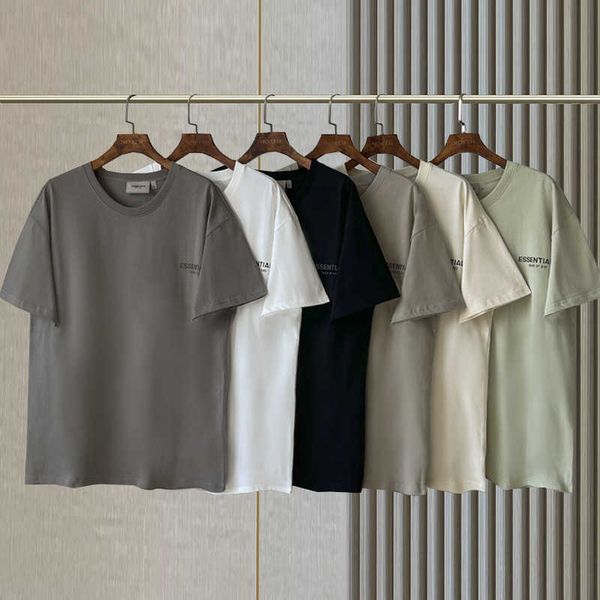 

essentialls t shirt for men women fg sport tshirt double line basic chao brand high street loose short sleeve tee 2ez9, White;black