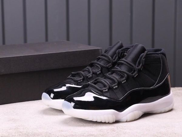 

2023 new exclusive basketball shoes jumpman 11 black clear white metallic silver fashion chaussures zapatos trainers good quality ship with