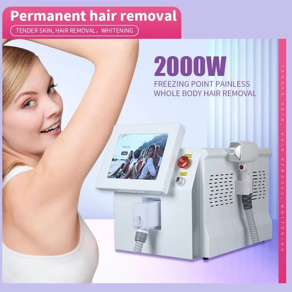 

2023 808nm laser diode professional hair removal machine ice platinum 808nm hair removal machine for women, Black