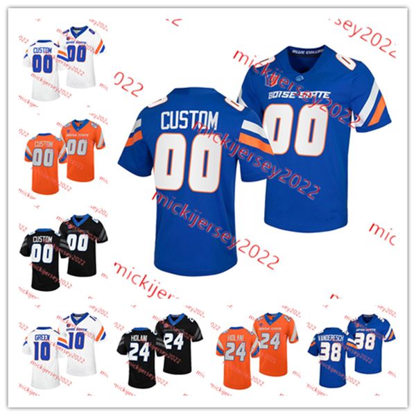 

rodney robinson ashton jeanty boise state football jersey custom stitched taylen green riley smith cortez hogans ezekiel noa boise state bro, Black