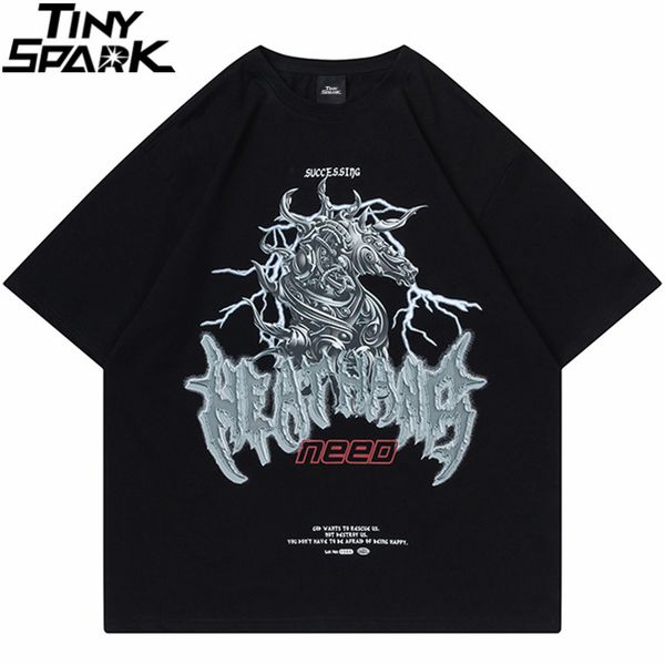 

mens tshirts oversize tshirt hip hop streetwear monster letter printed t shirt men summer short sleeve tshirt harajuku cotton loose 230323, White;black