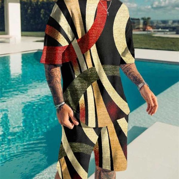 

men's short sleeve t-shirt casual sports set korean shorts beach trousers trend summer new clothes, White;black