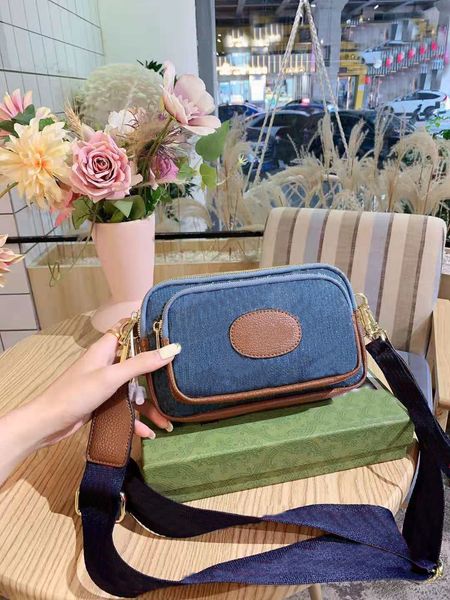 

bag male ms camera bales chest pockets oblique satchel denim quality girls women genuine leather handbags handbag shoulder bags