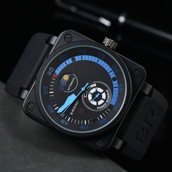 

aaa 2023 mens watch stars automatic mechanical watch men watches sport strap movement wristwatch montre de luxe ss, Slivery;brown