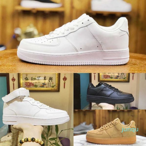 

1 airforces classic running shoes one skateboarding retro triple white black airs high low cut trainers forces 1s 07 original sports sneaker