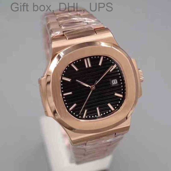 

automatic superclone sport 3k mens 5711 watches 8mm mechanical cal324c silver band super bright stainless steel men's luxury waterproof, Slivery;brown