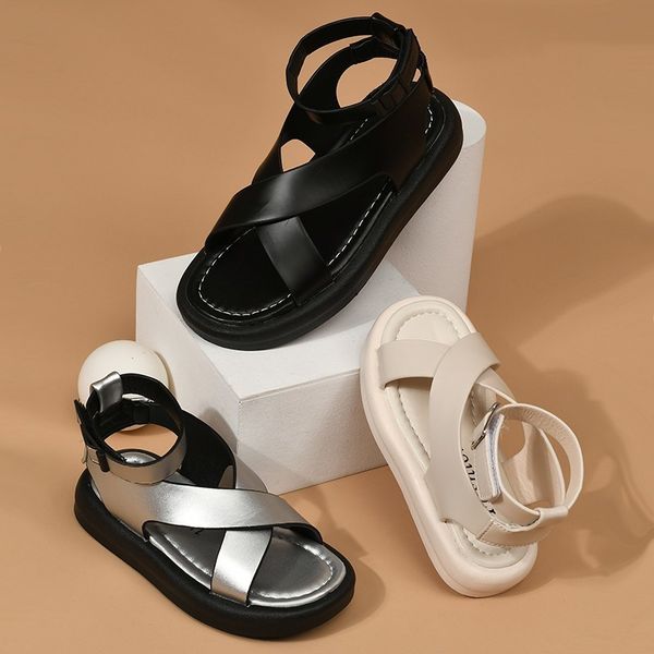 

sandals children's girls princess shoes cuhk soft bottom antiskid beach 2023 summer girl 9906 x 230322, Black;red