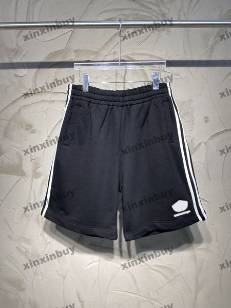 

xinxinbuy men women designer shorts pant letter embroidery spring summer black blue green khaki xs-2xl