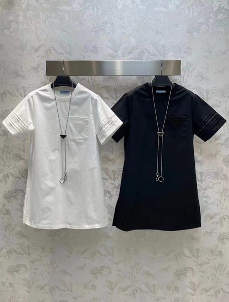 

women fashion dress classic designer dress letter embroidery double sleeve lace pattern summer autumn street fashion women's clothing, Black;gray