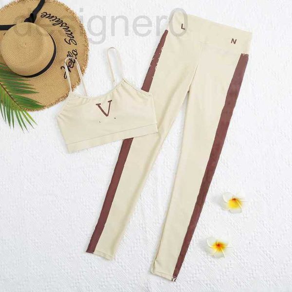

women's two piece pants popular elasticity womens causal tank sports suits brand letter design sets underwear bikini s-xl fn4y, White