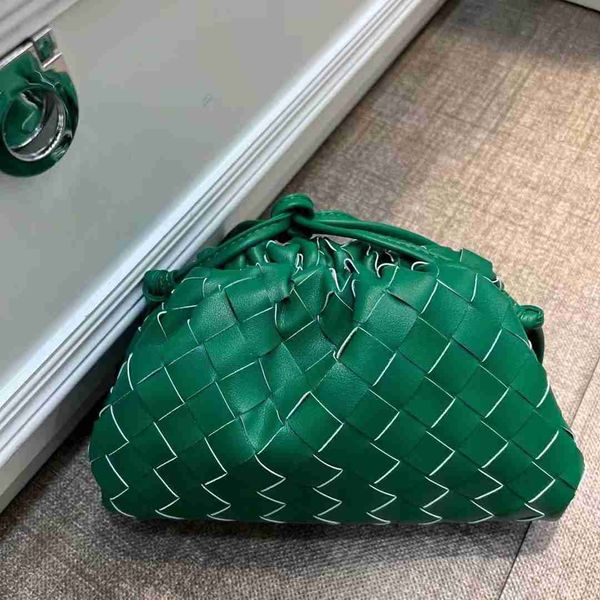 

botega venates jodie mini teen intrecciato cloud women's leather woven pouch cloud dumpling hand one shoulder messenger bag wpix