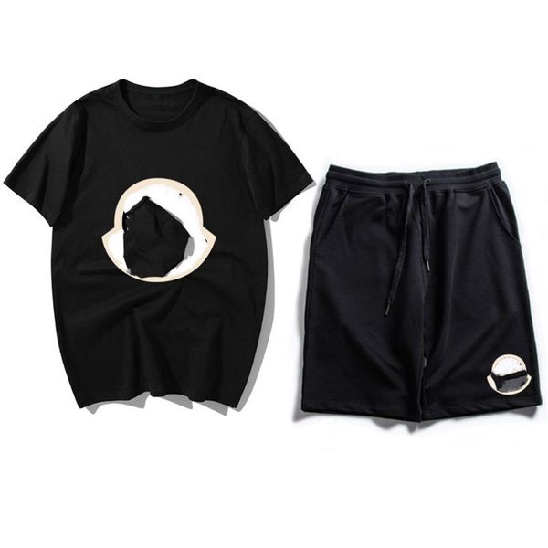 

trapstar summer tracksuits for men designer cotton printed short sleeve t shirt shorts outfits piece sets fashion sports suit ys2x, Gray