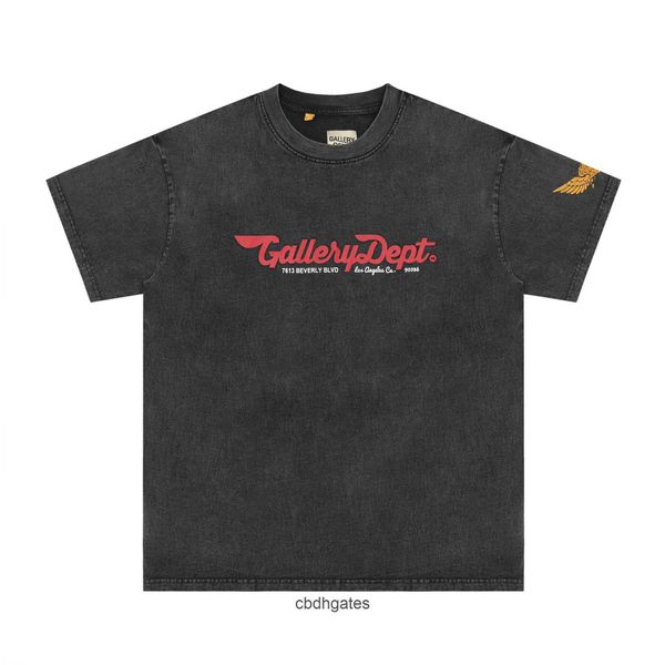 

streetwear t shirts galleryss 2023 mens dept old short sleeve fashion vintage washed print couples summer casual t-shirt men 7l2u, White;black