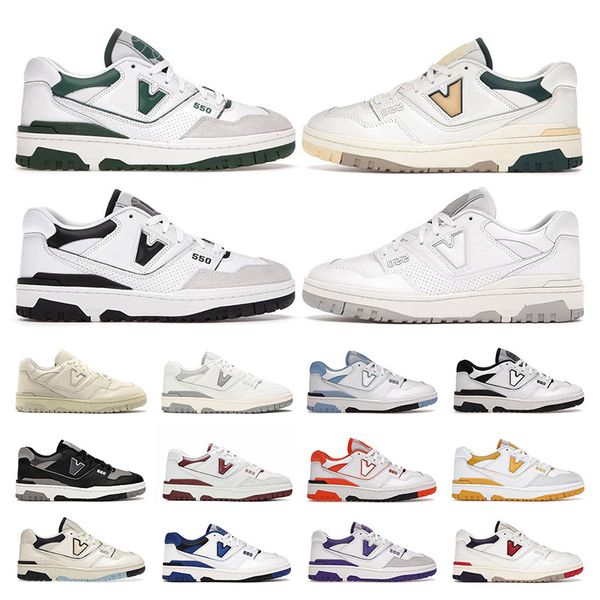 

new 550 men sports running shoes flat white natural green sea salt black unc rich paul shadow burgundy 550s mens women trainers fashion snea