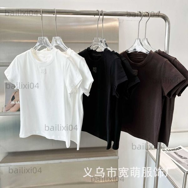 

women's t-shirt aw 2022 summer new white foam letter short sleeve cotton fashion brand t women t230323
