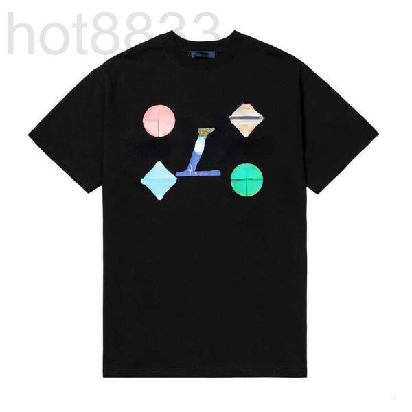 

men's t-shirts designer selling high version t shirt summer gradient letter  print loose round neck short sleeve t-shirt quality women, White;black