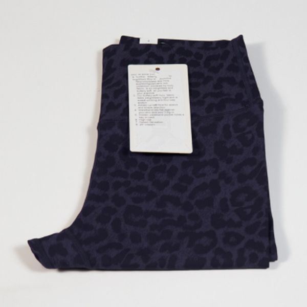 

lululemen womens women's yoga pants leopard print high waist yogas leggings for women stretchy fitness gym running pants workout push u, Black