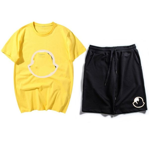 

men trapstar for summer designer tracksuits cotton printed short sleeve t shirt shorts outfits piece sets fashion sports suit 42e3, Gray