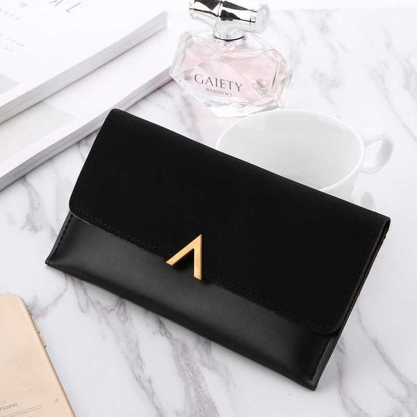 

wallets 2023 leather women hasp lady moneybags zipper coin purse woman envelope wallet money cards id holder bags purses pocket y2303, Red;black