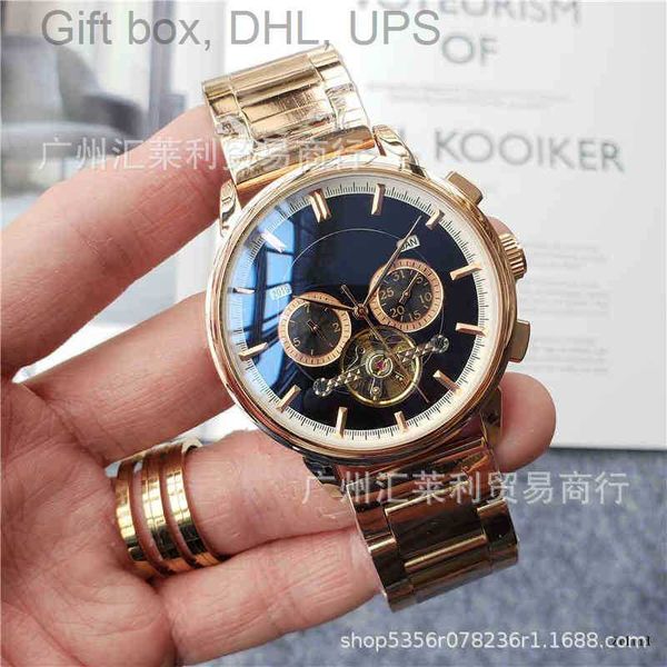 

five flywheel men's baida leisure super needle automatic large torque flywheel mechanical watch stainless steel npem, Slivery;brown