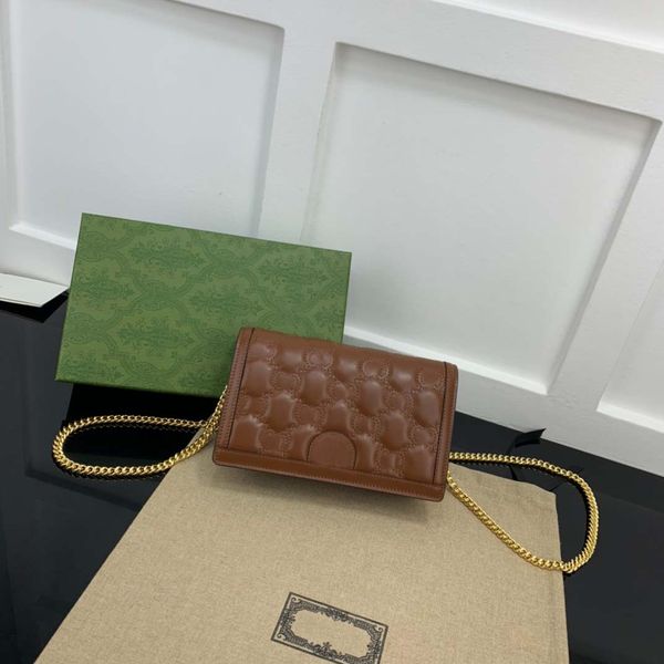

luxury cross body classic small square pack handbag shoulder bag designer seam leather ladies metal chain black clamshell chain bags box who