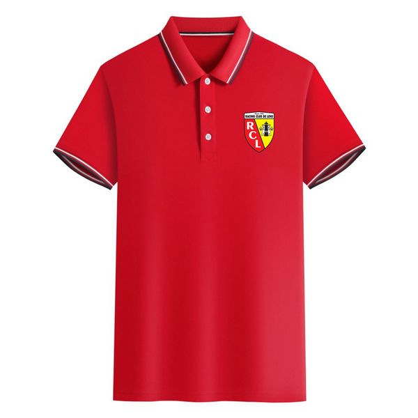 

rc lens mens polos sports soccer polo shirts men short sleeve football training poloshirts summer fashion casual business asian size s-6xl, White;black