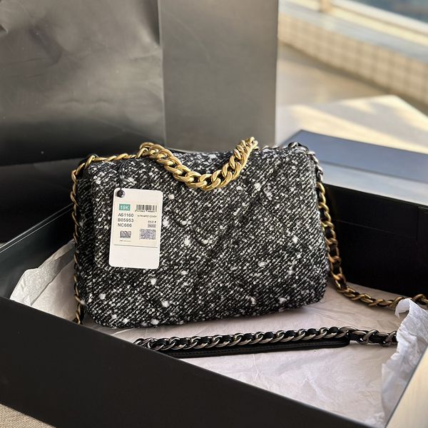 

1:1 woman shoulder bag 26cm luxury designer bags canvas chain bag with box c172