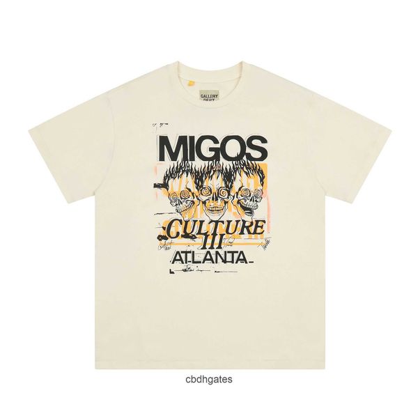 

streetwear t shirts galleryss 2023 mens dept old short sleeve fashion vintage washed print couples summer casual t-shirt men g54v, White;black