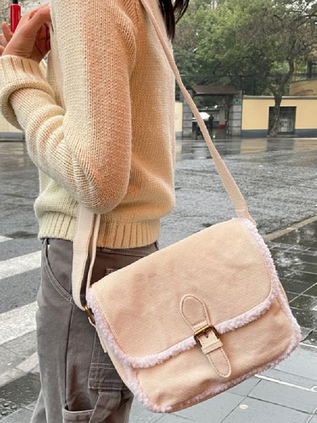 

waist bags puwd sweet corduroy girls spring fashion women inclined shoulder 230323