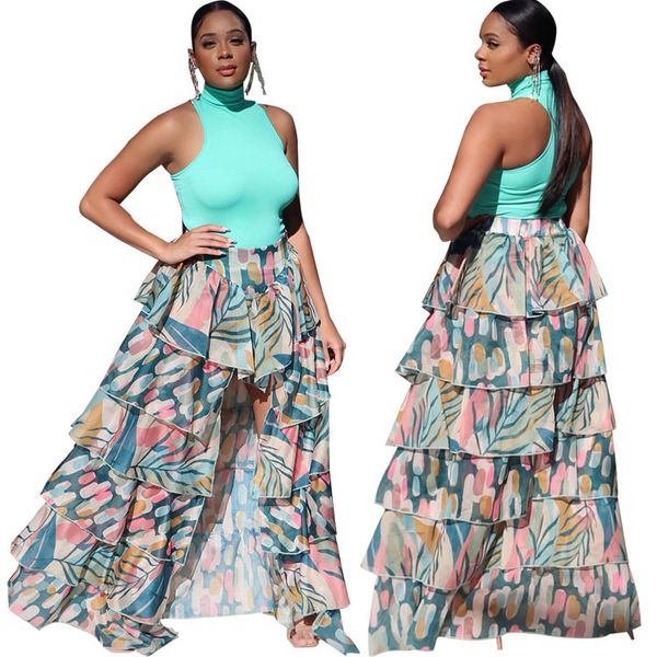 

summer outdoor long beach skirt skirt wholesale half skirt xl-5xl, Black;green