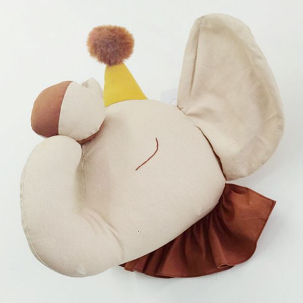 

wall decor cute animal elephant head wall decoration plush doll children boys girls bedroom wall hanging modern simplicity home decoration 2