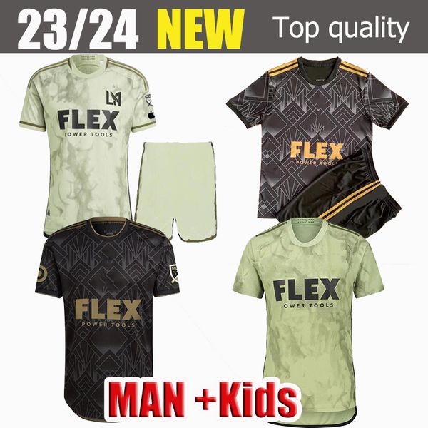 

2023 2024 lafc away vela soccer jerseys 23 24 fan and player version chiellini acosta d bouanga kaye rossi los angeles fc men kids kits foot, Black;yellow